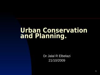 urban conservation Lect 3.ppt