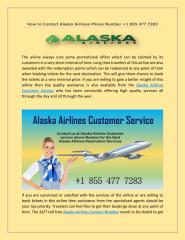 Dial +1 855 477 7283 for Alaska Airlines Customer Service.pdf