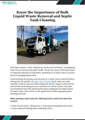 Know the Importance of Bulk Liquid Waste Removal and Septic Tank Cleaning.pdf
